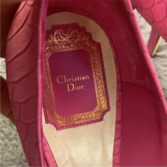Dior Pink Peep-Toe Heels, US8 - Picture 8 of 11